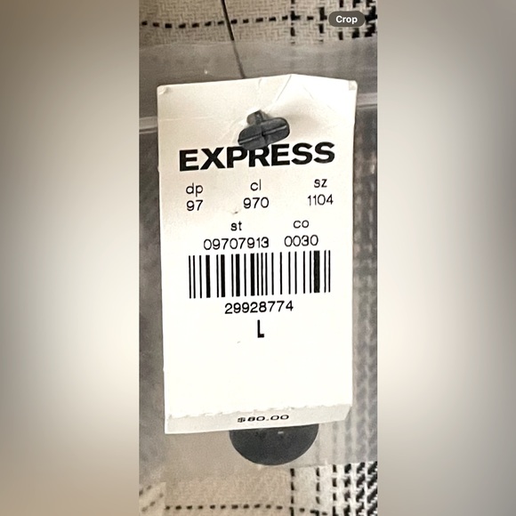 NWT Express black and ivory plaid shacket - Picture 4 of 4
